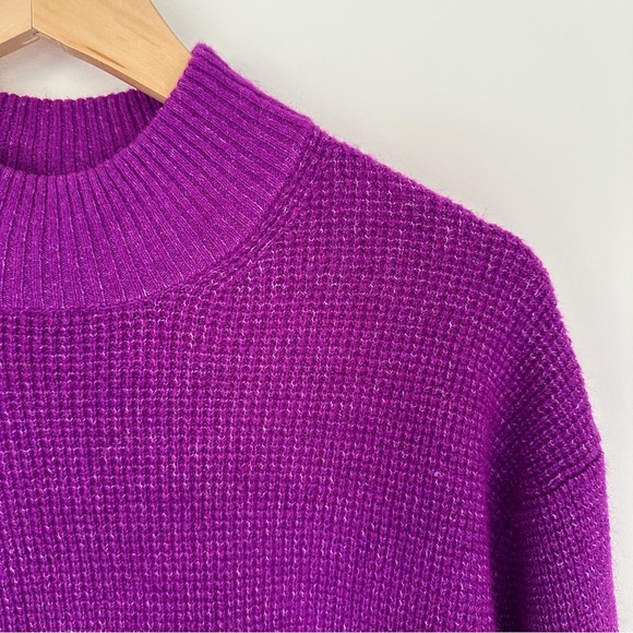 GAP | Mock Neck Waffle Knit Long Sleeve Pullover Sweater - Picture 3 of 5